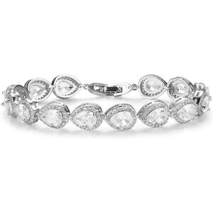Bracelets for Brides, Crystal Rhinestone Cubic Zirconia Tennis Bracelets